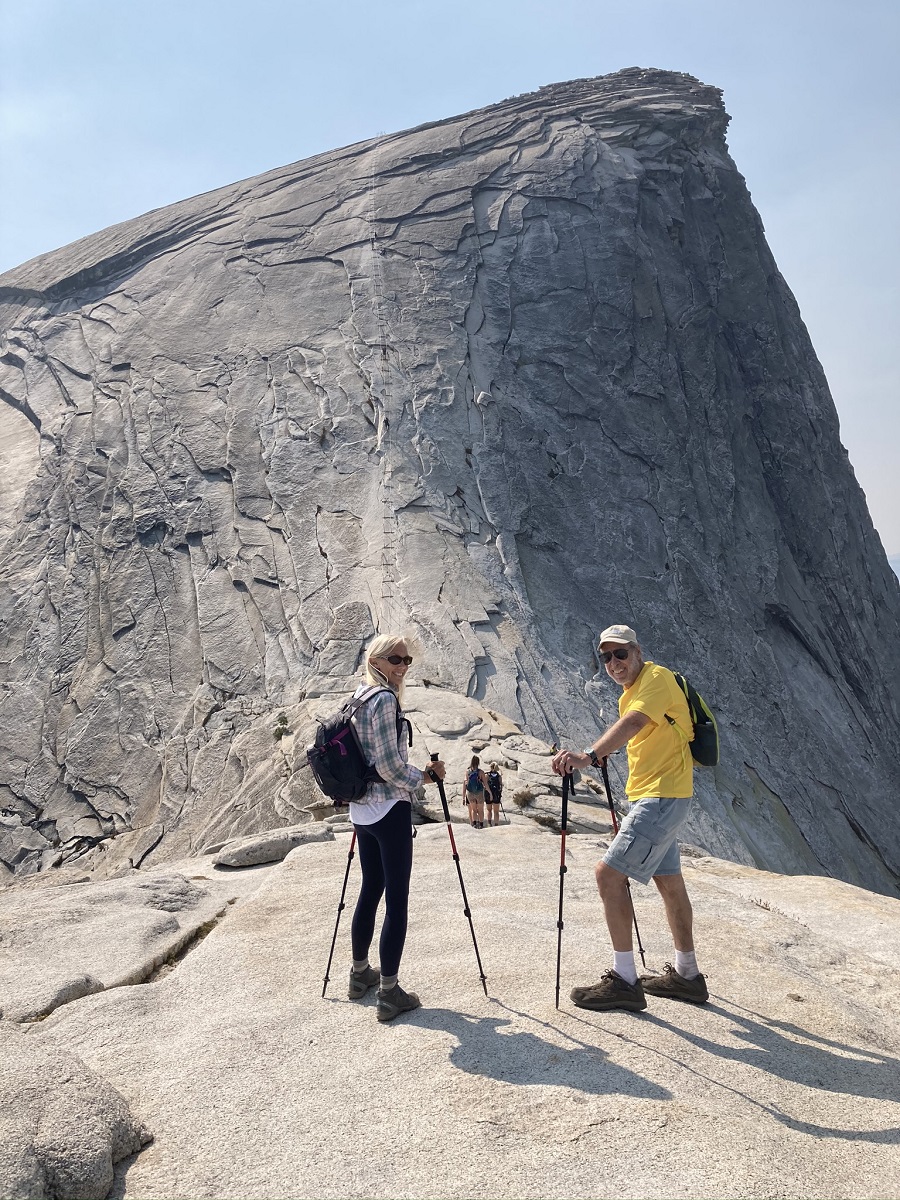 Half dome hike in Yosemite.