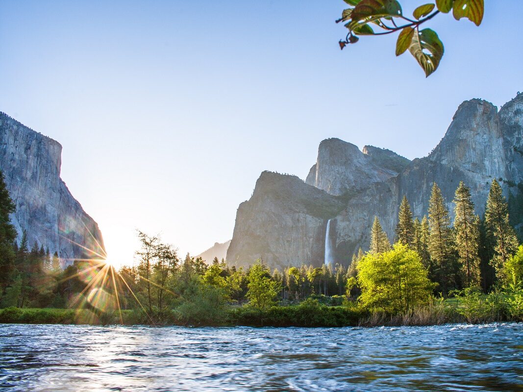 Sunrise at Yosemite Valley.