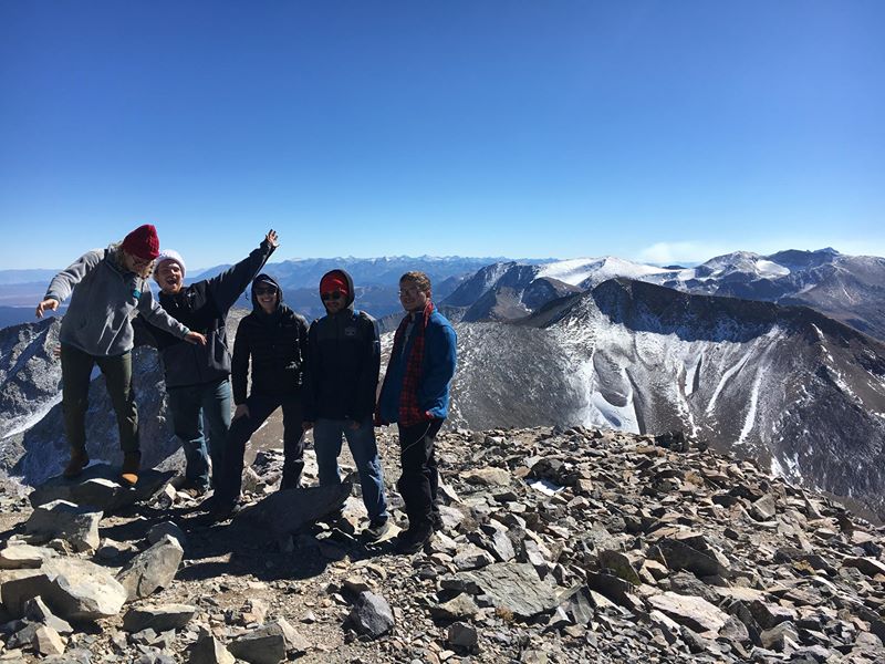 Youth on High Country Hike.